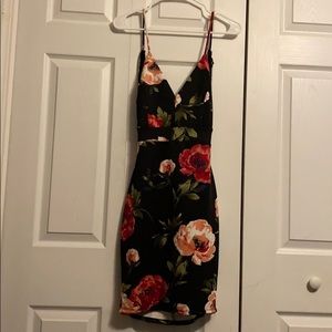 Women’s size small floral body con dress